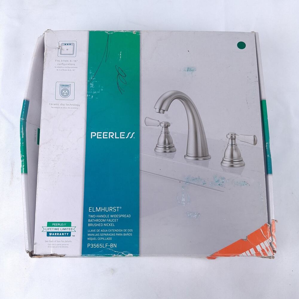 Peerless Elmhurst P3565LF-BN 2-Handle Widespread Bathroom Faucet Brushed Nickel